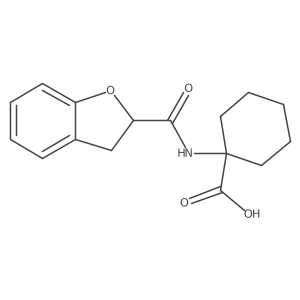 1-(2,3-Dihydrobenzofuran-2-carboxamido)cyclohexane-1-carboxylic acid结构式