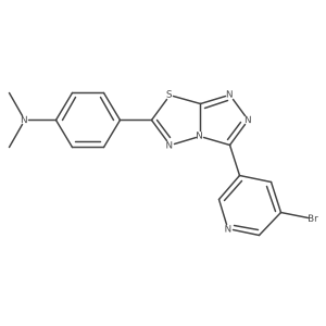 4-[3-(5-bromopyridin-3-yl)[1,2,4]triazolo[3,4-b][1,3,4]thiadiazol-6-yl]-N,N-dimethylaniline Structure