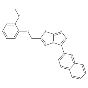 2-{6-[(2-Methoxyphenoxy)methyl][1,2,4]triazolo[3,4-b][1,3,4]thiadiazol-3-yl}quinoline结构式