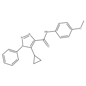 5-cyclopropyl-N-(4-methoxyphenyl)-1-phenyl-1H-1,2,3-triazole-4-carboxamide结构式