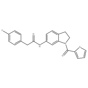 2-(4-fluorophenyl)-N-(1-(thiophene-2-carbonyl)indolin-6-yl)acetamide Structure