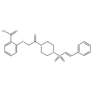 2-{2-Oxo-2-[4-(2-phenylethenesulfonyl)piperazin-1-yl]ethoxy}benzamide结构式