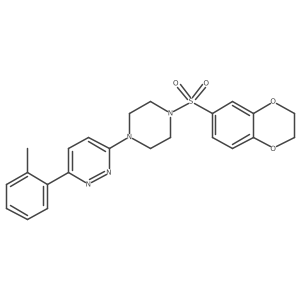 3-(4-((2,3-Dihydrobenzo[b][1,4]dioxin-6-yl)sulfonyl)piperazin-1-yl)-6-(o-tolyl)pyridazine Structure