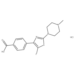 4-[5-Fluoro-2-(4-methyl-1-piperazinyl)-4-thiazolyl]benzoic acid hydrochloride结构式
