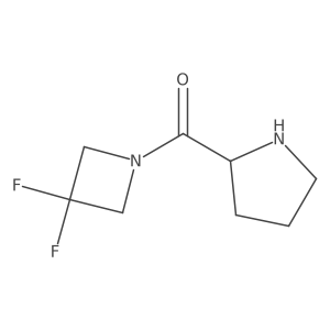 (3,3-Difluoroazetidin-1-yl)(pyrrolidin-2-yl)methanone Structure
