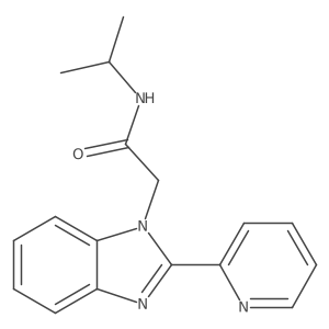 CC(C)NC(=O)Cn1c(-c2ccccn2)nc2ccccc21结构式