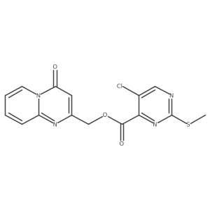 {4-oxo-4H-pyrido[1,2-a]pyrimidin-2-yl}methyl 5-chloro-2-(methylsulfanyl)pyrimidine-4-carboxylate Structure