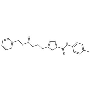 5-({[(Benzylcarbamoyl)methyl]sulfanyl}methyl)-N-(4-fluorophenyl)-1,3,4-thiadiazole-2-carboxamide Structure