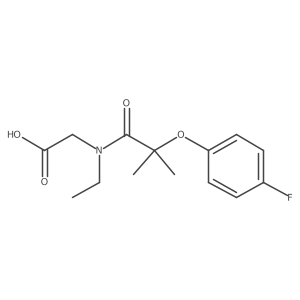 N-Ethyl-N-[2-(4-fluorophenoxy)-2-methyl-1-oxopropyl]glycine结构式