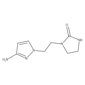 1-[2-(3-amino-1H-pyrazol-1-yl)ethyl]imidazolidin-2-one Structure