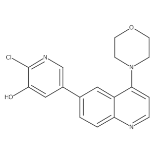 2-Chloro-5-(4-(4-morpholinyl)-6-quinolinyl)-3-pyridinol结构式