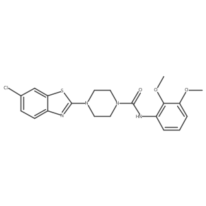 4-(6-chlorobenzo[d]thiazol-2-yl)-N-(2,3-dimethoxyphenyl)piperazine-1-carboxamide结构式