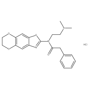 N-(6,7-dihydro-[1,4]dioxino[2',3':4,5]benzo[1,2-d]thiazol-2-yl)-N-(2-(dimethylamino)ethyl)-2-phenylacetamide hydrochloride Structure