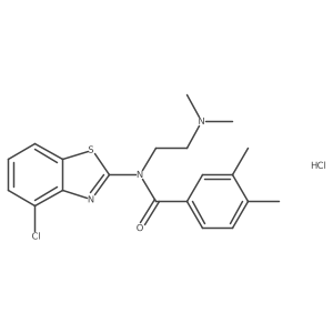 N-(4-chlorobenzo[d]thiazol-2-yl)-N-(2-(dimethylamino)ethyl)-3,4-dimethylbenzamide hydrochloride结构式