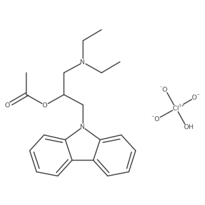 1-(9H-carbazol-9-yl)-3-(diethylamino)propan-2-yl acetate perchlorate Structure
