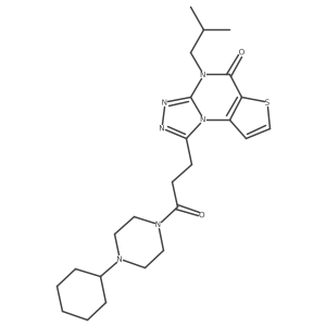 1-(3-(4-cyclohexylpiperazin-1-yl)-3-oxopropyl)-4-isobutylthieno[2,3-e][1,2,4]triazolo[4,3-a]pyrimidin-5(4H)-one Structure