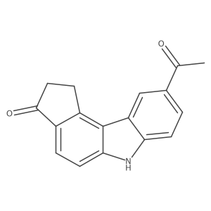 9-Acetyl-1,2-dihydrocyclopenta[c]carbazol-3(6H)-one结构式