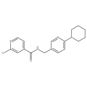 2-chloro-N-{[6-(piperidin-1-yl)pyridin-3-yl]methyl}pyridine-4-carboxamide结构式