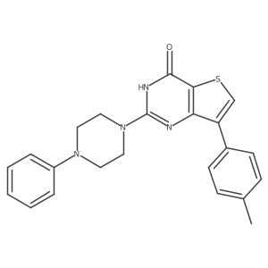7-(4-methylphenyl)-2-(4-phenylpiperazin-1-yl)thieno[3,2-d]pyrimidin-4(3H)-one结构式