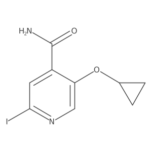5-Cyclopropoxy-2-iodoisonicotinamide结构式