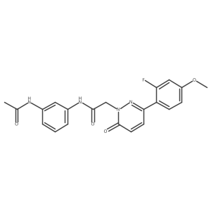N-[3-(acetylamino)phenyl]-2-[3-(2-fluoro-4-methoxyphenyl)-6-oxopyridazin-1(6H)-yl]acetamide Structure