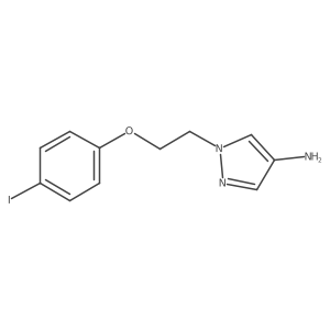1-[2-(4-Iodophenoxy)ethyl]-1H-pyrazol-4-amine结构式
