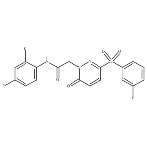 N-(2,4-difluorophenyl)-2-(3-((3-fluorophenyl)sulfonyl)-6-oxopyridazin-1(6H)-yl)acetamide结构式