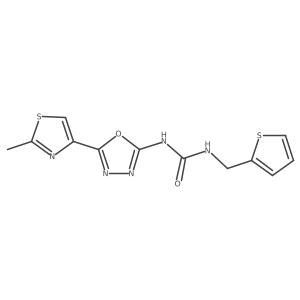 1-(5-(2-Methylthiazol-4-yl)-1,3,4-oxadiazol-2-yl)-3-(thiophen-2-ylmethyl)urea Structure