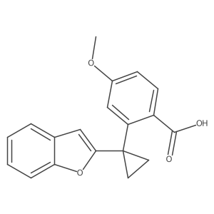 2-(1-Benzofuran-2-yl-cyclopropyl)-4-methoxy-benzoic acid结构式