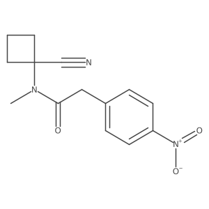 N-(1-cyanocyclobutyl)-N-methyl-2-(4-nitrophenyl)acetamide结构式