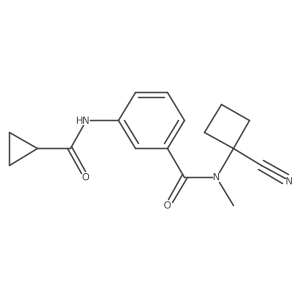 N-(1-cyanocyclobutyl)-3-cyclopropaneamido-N-methylbenzamide Structure