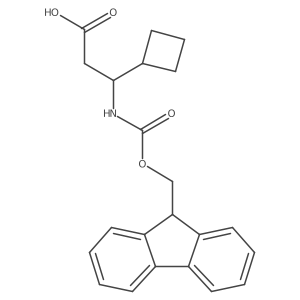 (R)-3-((((9H-Fluoren-9-yl)methoxy)carbonyl)amino)-3-cyclobutylpropanoic acid Structure
