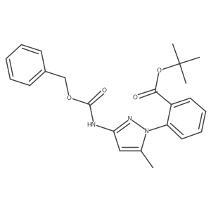 tert-butyl 2-(3-{[(benzyloxy)carbonyl]amino}-5-methyl-1H-pyrazol-1-yl)benzoate Structure