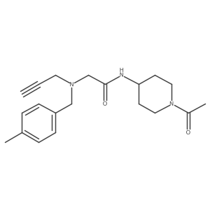 N-(1-acetylpiperidin-4-yl)-2-{[(4-methylphenyl)methyl](prop-2-yn-1-yl)amino}acetamide Structure
