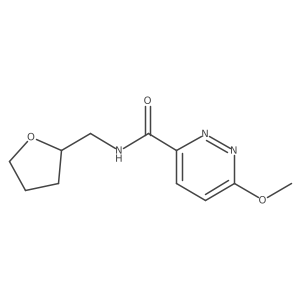 6-methoxy-N-((tetrahydrofuran-2-yl)methyl)pyridazine-3-carboxamide结构式