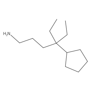 4-Cyclopentyl-4-ethylhexan-1-amine结构式