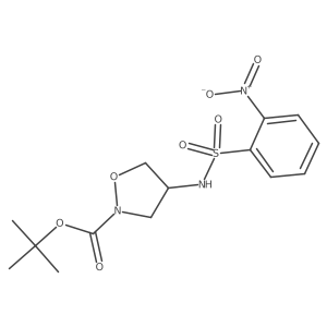 Tert-butyl 4-((2-nitrophenyl)sulfonamido)isoxazolidine-2-carboxylate Structure