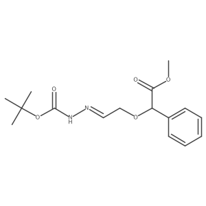 Tert-butyl 2-(2-(2-methoxy-2-oxo-1-phenylethoxy)ethylidene)hydrazinecarboxylate Structure