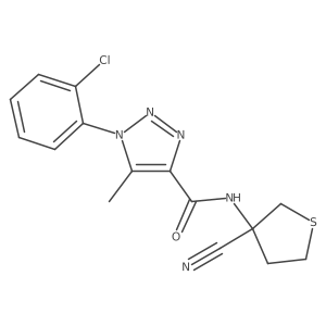1-(2-chlorophenyl)-N-(3-cyanothiolan-3-yl)-5-methyl-1H-1,2,3-triazole-4-carboxamide Structure