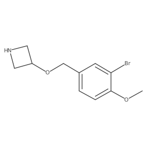 3-[(3-Bromo-4-methoxyphenyl)methoxy]azetidine结构式
