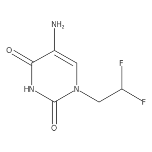 5-Amino-1-(2,2-difluoroethyl)-1,2,3,4-tetrahydropyrimidine-2,4-dione结构式