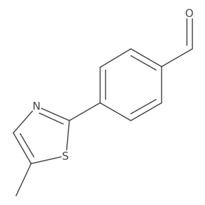 4-(5-Methyl-2-thiazolyl)benzaldehyde结构式