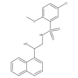 5-chloro-N-(2-hydroxy-2-(naphthalen-1-yl)ethyl)-2-methoxybenzenesulfonamide结构式