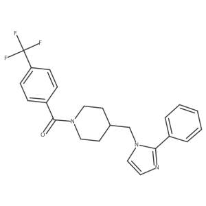 (4-((2-phenyl-1H-imidazol-1-yl)methyl)piperidin-1-yl)(4-(trifluoromethyl)phenyl)methanone Structure