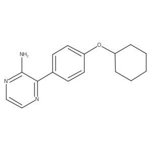 3-[4-(Cyclohexyloxy)phenyl]pyrazin-2-amine Structure