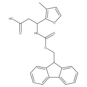 (3S)-3-({[(9H-fluoren-9-yl)methoxy]carbonyl}amino)-3-(3-methylfuran-2-yl)propanoic acid结构式