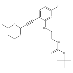 tert-butyl N-[2-[[2-chloro-5-(3,3-diethoxyprop-1-ynyl)pyrimidin-4-yl]amino]ethyl]carbamate Structure