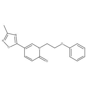 5-(3-methyl-1,2,4-oxadiazol-5-yl)-1-(2-phenoxyethyl)pyridin-2(1H)-one结构式
