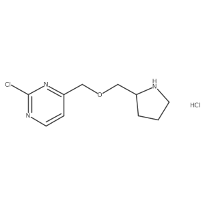 2-Chloro-4-(pyrrolidin-2-ylmethoxymethyl)-pyrimidine hydrochloride结构式