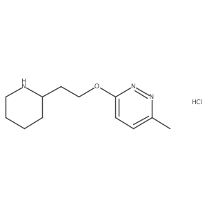 3-Methyl-6-(2-(piperidin-2-yl)ethoxy)pyridazine hydrochloride Structure